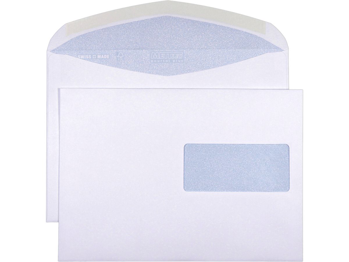 Mettler Couvert C5 Fenster rechts ultraweiss 100 g/m² (500 Stück)