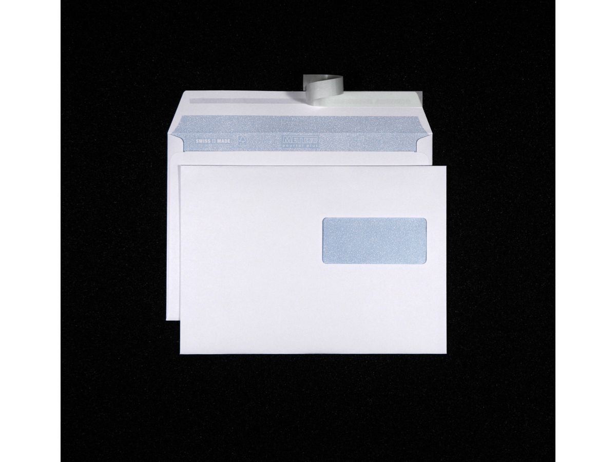Mettler Couvert C5 Fenster rechts ultraweiss 100 g/m² (500 Stück)