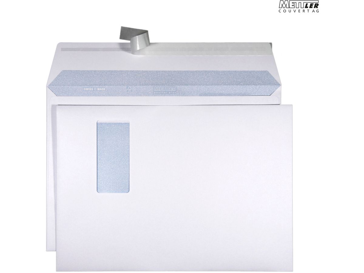 Mettler Couvert C4 Fenster rechts ultraweiss 120 g/m² (250 Stück)