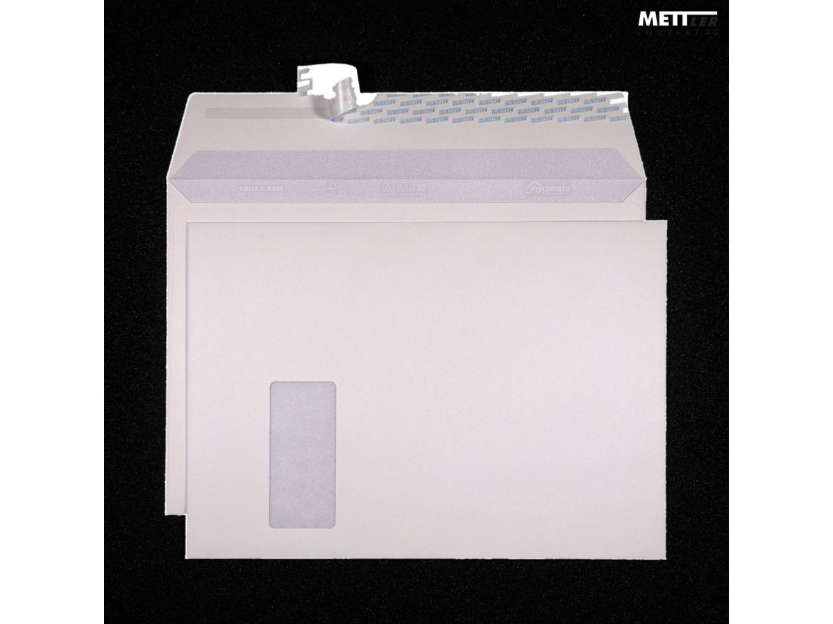 Mettler Couvert C4 Fenster links weiss 120 g/m² (250 Stück)