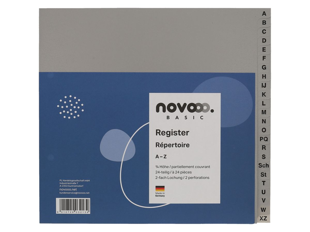 NOVOOO Register 3/4 Höhe grau