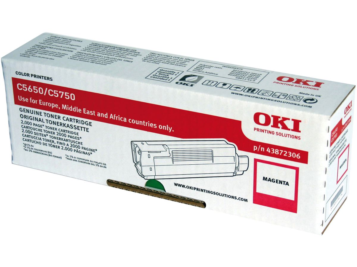 OKI C5650 / C5750 Original Toner, Magenta