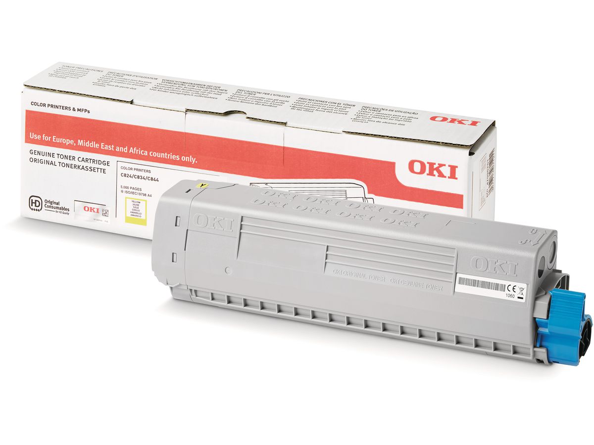 OKI C824 / C834 / C844 Original Toner (5.000), Gelb