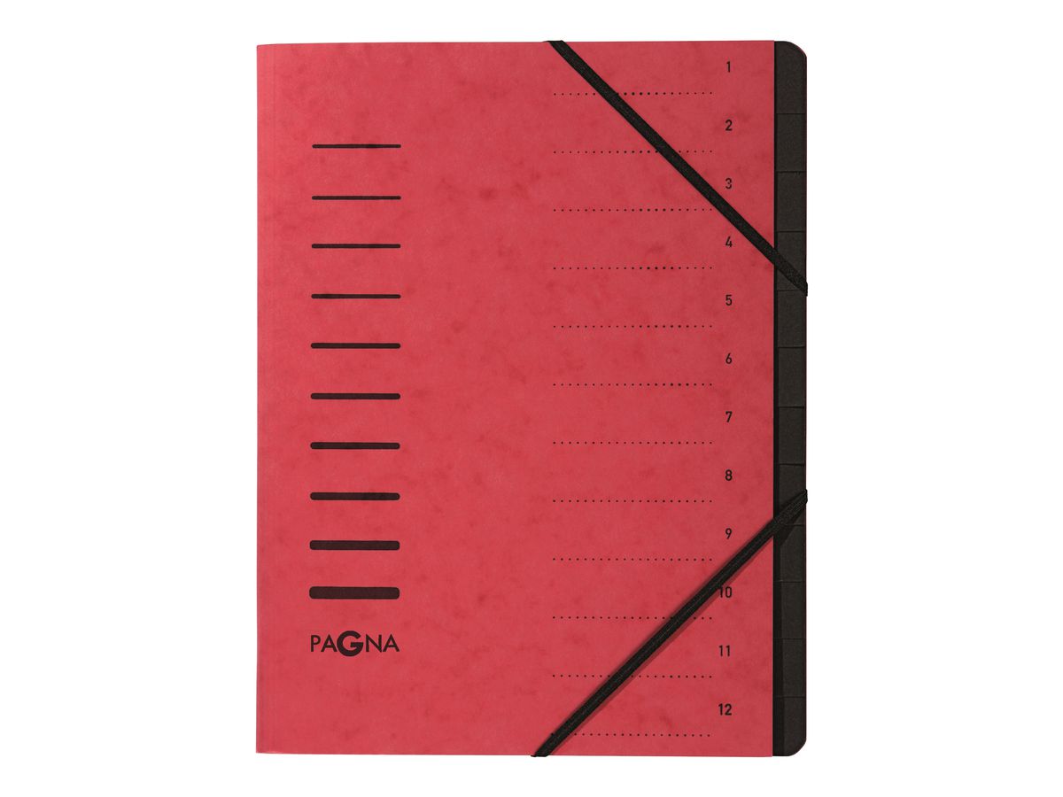 PAGNA Ordnungsmappe A4 40059-01 rot 12-teilig
