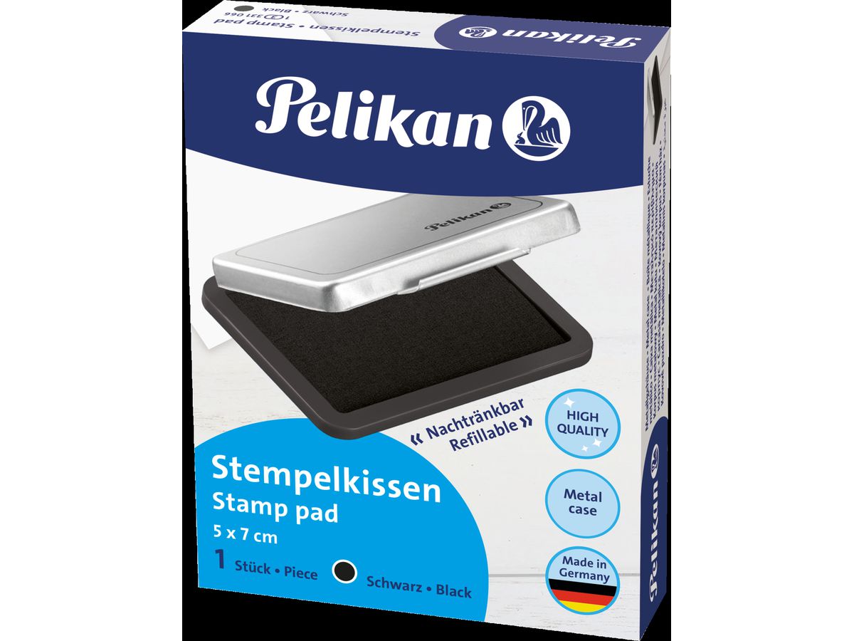 PELIKAN Metall-Stempelkissen Gr. 3, 7 x 5 cm, schwarz