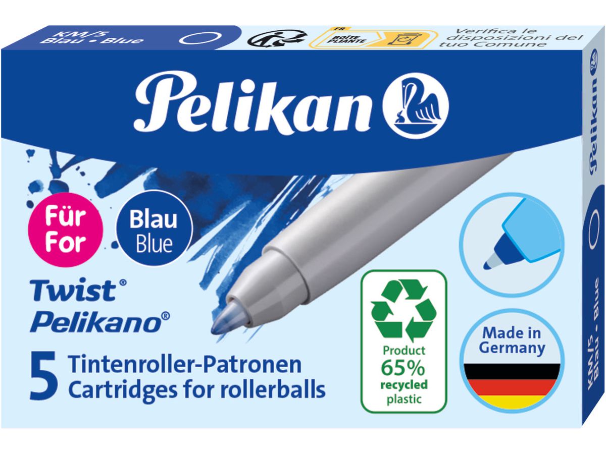PELIKAN Patrone Tintenroller ECO 824682 blau