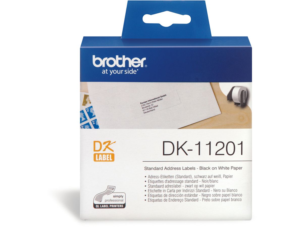 PTOUCH Adress-Etiketten DK-11201, 29 x 90 mm – 400 Stück