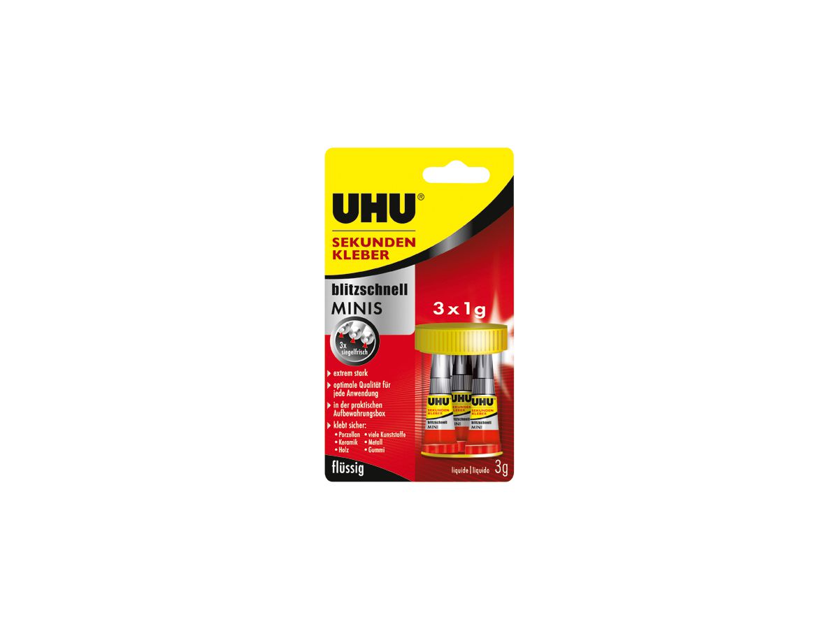 UHU Sekundenkleber blitzschnell 45415 Minis