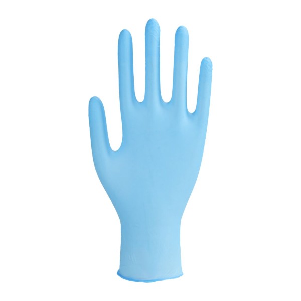 Nitril-Einweghandschuhe Abena Classic, blau, puderfrei, unsteril, 240 mm, Grösse S – 100 Stück