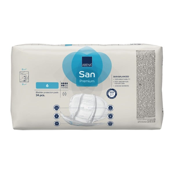 Abena San 6, blau – 102 Stück (3 x 34)