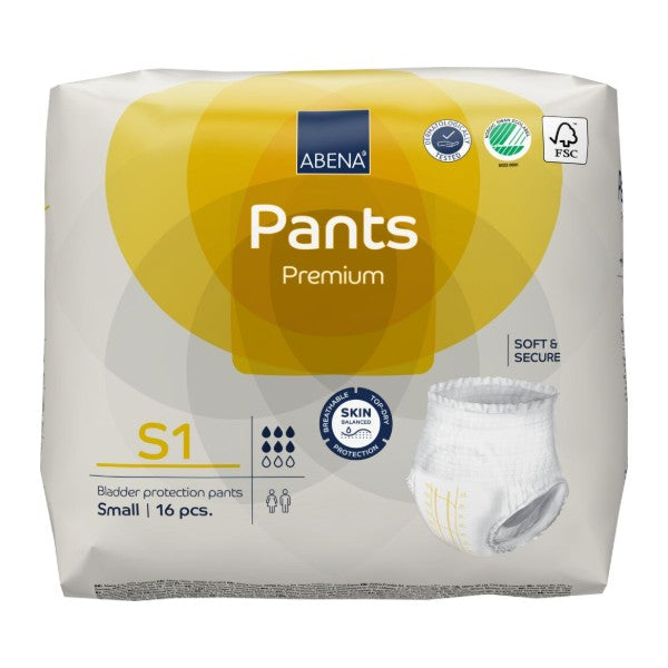 Pants Abena S1, gelb – 96 Stück (6 x 16)