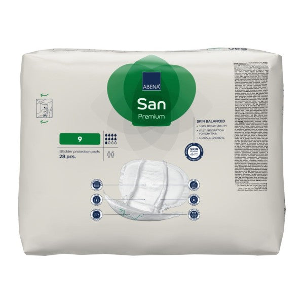 Abena San 9, grün – 112 Stück (4 x 28)