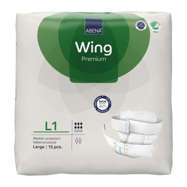 Abena Wing L1, grün – 60 Stück (4 x 15)