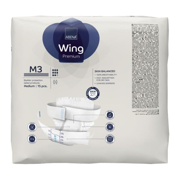 Abena Wing M3, blau – 60 Stück (4 x 15)