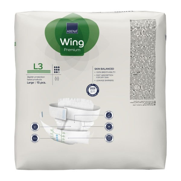 Abena Wing L3, grün – 60 Stück (4 x 15)