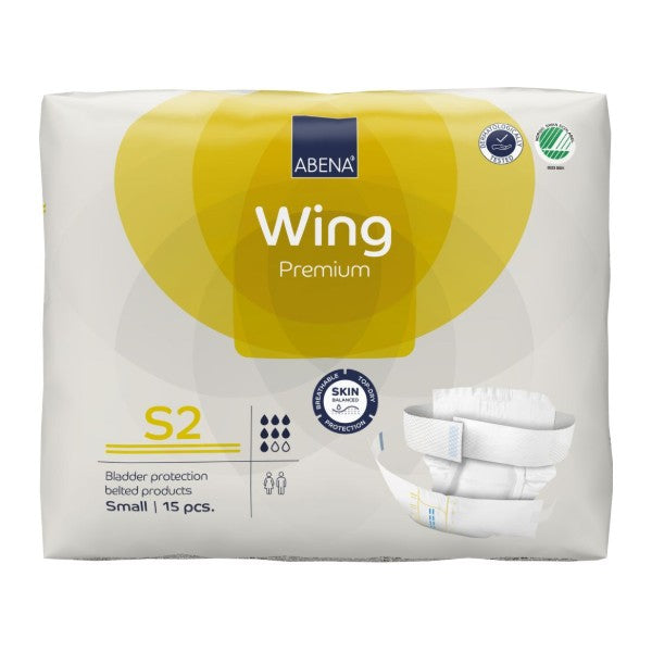 Abena Wing S2, gelb – 60 Stück (4 x 15)