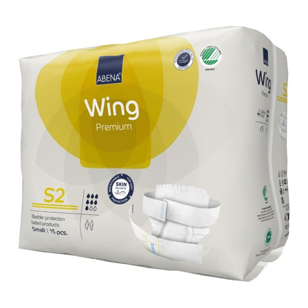 Abena Wing S2, gelb – 60 Stück (4 x 15)