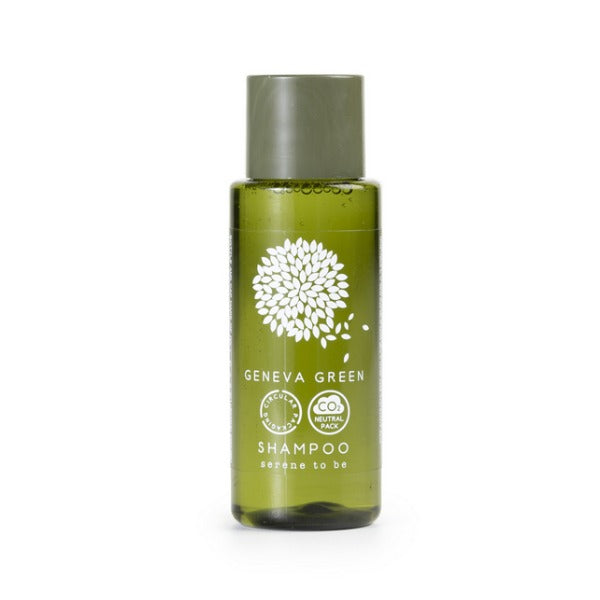 Shampoo Geneva Green, Flacon 30 ml – 300 Stück