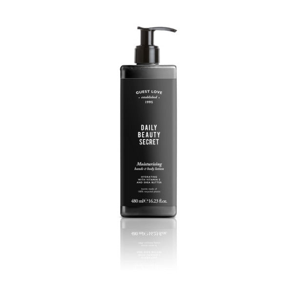 Körperlotion GUEST LOVE, Pumpflasche nachfüllbar 480 ml – 18 Stück