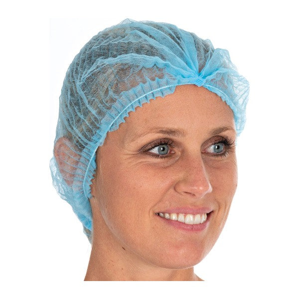 Klipphaube Hygonorm light, PP-Vlies, weiss/blau, Ø 50 cm – 1000 Stück