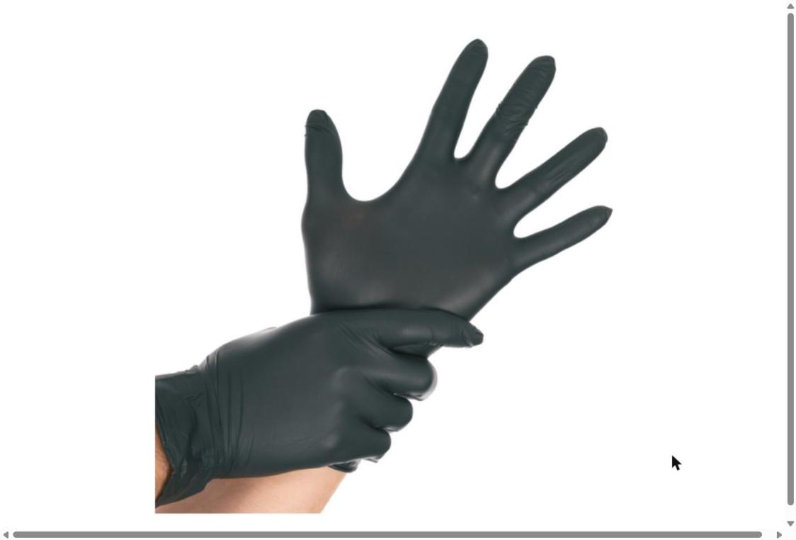 Nitril-Einweghandschuhe Hygonorm Allfood Safe, schwarz, puderfrei, unsteril, Grösse S – 250 Stück