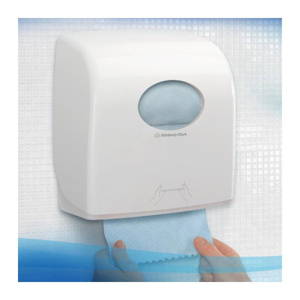 Handtuchrolle Kimberly-Clark Scott Essential, 1-lagig, blau, 19,8 cm × 350 lfm – 6 Rollen