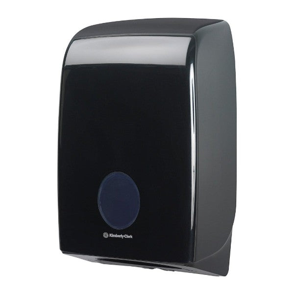 Handtuchspender Kimberly-Clark Aquarius Interfold, schwarz, 399 × 265 × 140 mm – 1 Stück