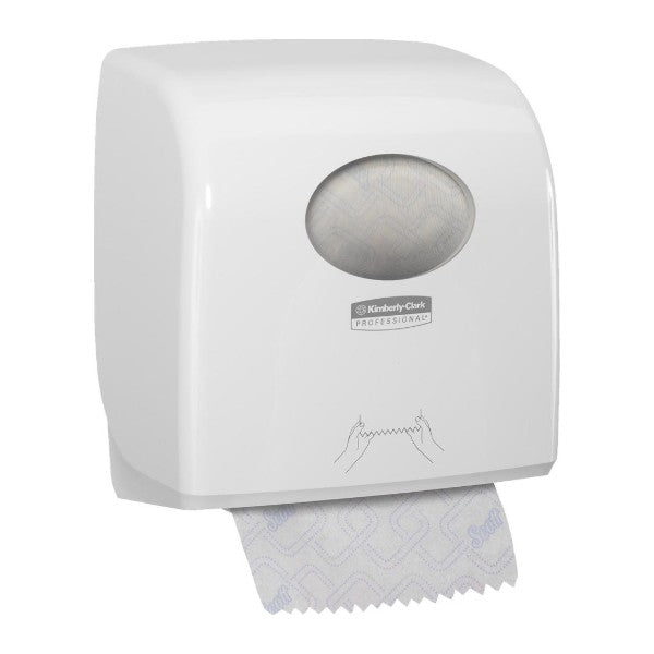Rollenhandtuchspender Kimberly-Clark Aquarius Slimroll, weiss, 324 × 297 × 192 mm – 1 Stück