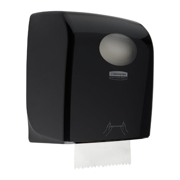Rollenhandtuchspender Kimberly-Clark Aquarius, schwarz, 374 × 297 × 248 mm – 1 Stück