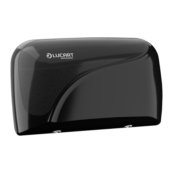 Einzelblatt-Toilettenpapierspender Lucart Identity L1 Double, Kunststoff, schwarz – 1 Stück