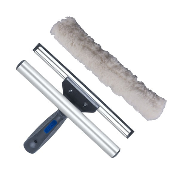 LEWI Bionic Duo Fensterreiniger 2-in-1 mit Einwascher, 35 cm