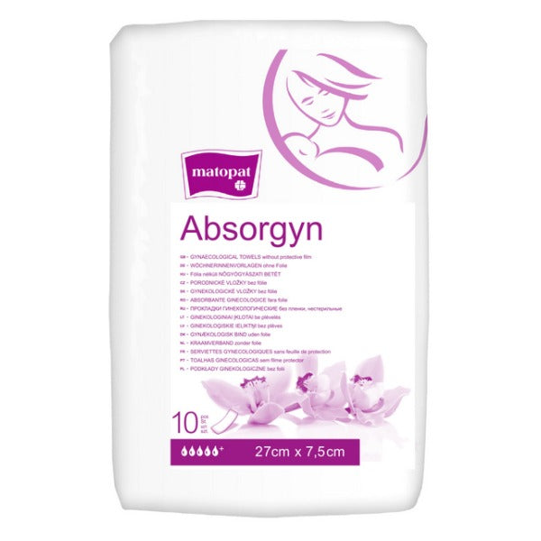 Absorgyn Wöchnerinnenvorlagen ohne Folie, unsteril, 27 x 7.5 cm – 500 Stück