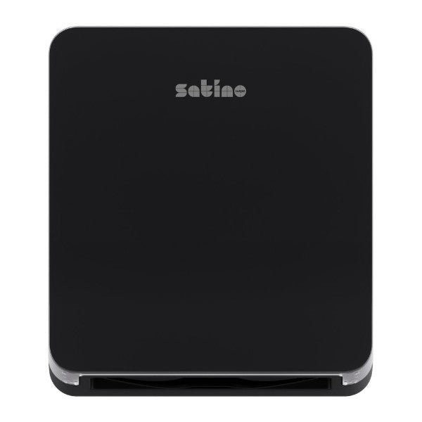 Handtuchspender Satino Interfold S – PT2 System, Kunststoff, schwarz – 1 Stück