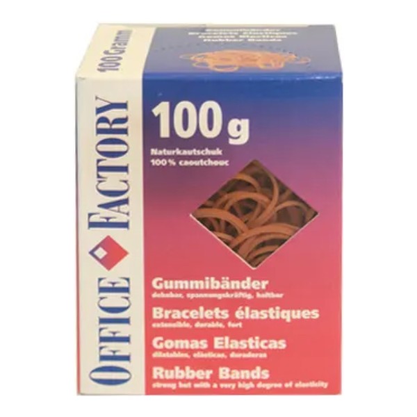 SMART OFFICE Gummibänder braun, 100x3mm, 100g