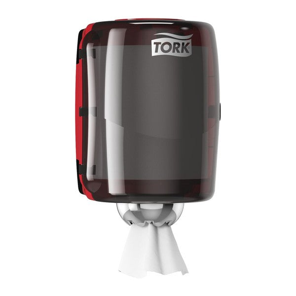 Spender Tork Performance für Papierwischtücher Midi M2, Kunststoff, schwarz/rot – 1 Stück