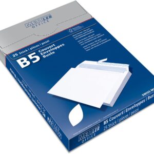 Mettler Couvert B5 ohne Fenster ultraweiss 100 g/m² (25 Stück)