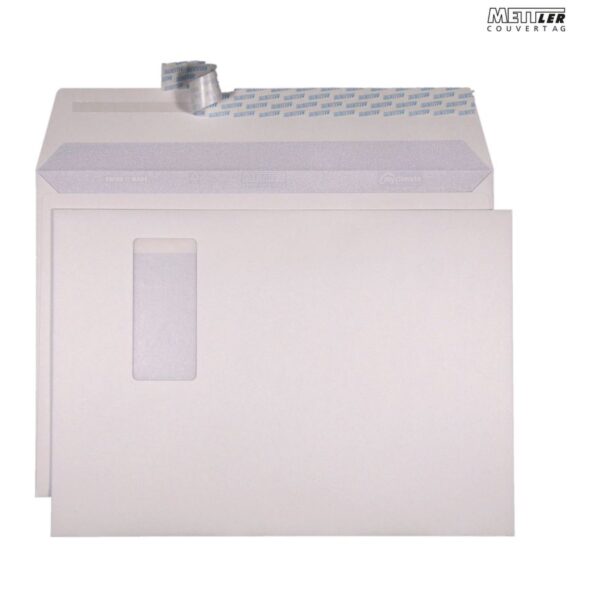 Mettler Couvert C4 Fenster rechts weiss 120 g/m² (250 Stück)