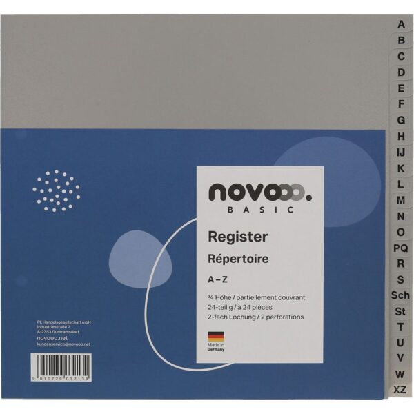 NOVOOO Register 3/4 Höhe grau