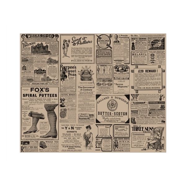 Wickelpapier «Times» für Sandwich, fettabweisend, 31 × 38 cm - 1000 Stück