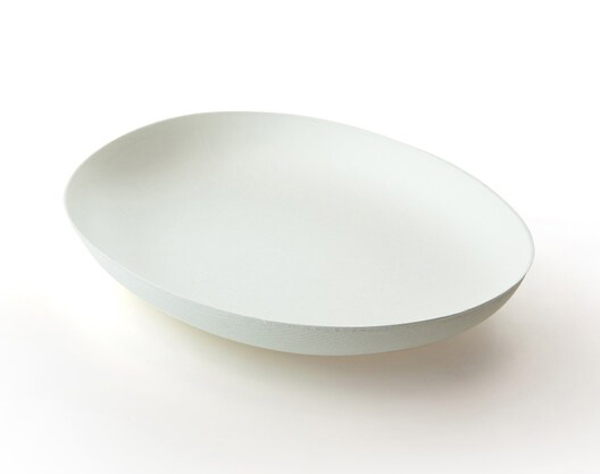 Teller oval Bagasse, weiss, 230 x 180 x 30 mm