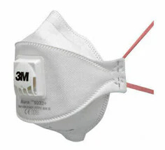 3M™ Aura™ Partikelmaske FFP3 mit Ventil 9332+ - 10 Stück