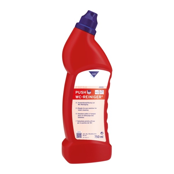 Kleen Purgatis PUSH WC-Reiniger, gebrauchsfertig, 750 ml – 12 Flaschen