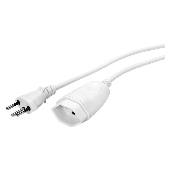 Verlängerungskabel T13, weiss, 5 m – 1 Stück